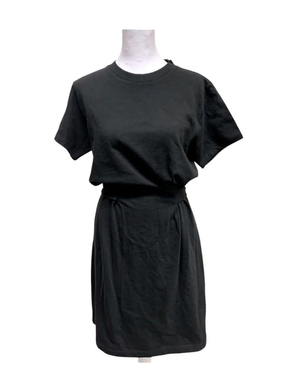 NWT Vince Auth Black Coastal T-Shirt Sweatshirt Dress Medium Tie Waist Casual